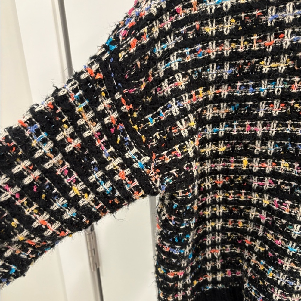 AQUA Chanel Style Tweed Knit Cardigan Size Small - Picture 10 of 12